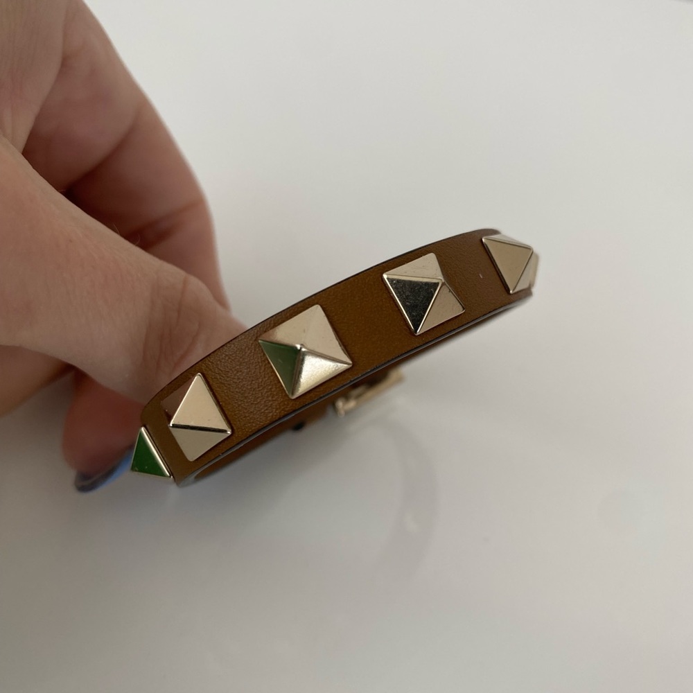 Brown Leather Valentino Bracelet